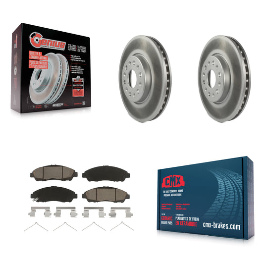 [Avant] Kit de disque (revêtu) et plaquette (céramique) de frein pour Chevrolet Traverse GMC Acadia Buick Enclave Blazer KGC-100101