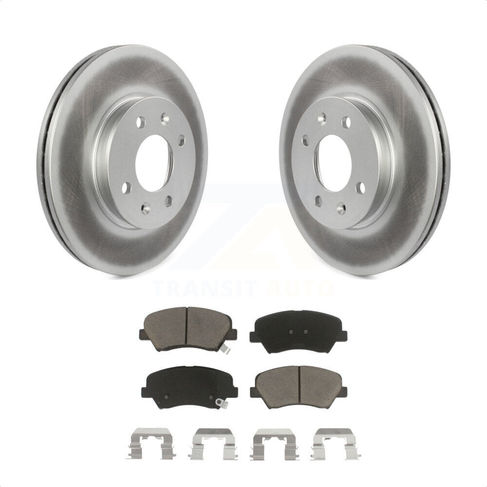 [Avant] Kit de disque (revêtu) et plaquette (céramique) de frein pour Hyundai Accent Kia Rio KGC-100104 par Transit Auto