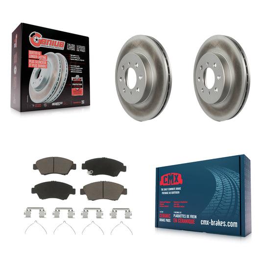 [Avant] Kit de disque (revêtu) et plaquette (céramique) de frein pour Honda Civic Fit del Sol KGC-100109