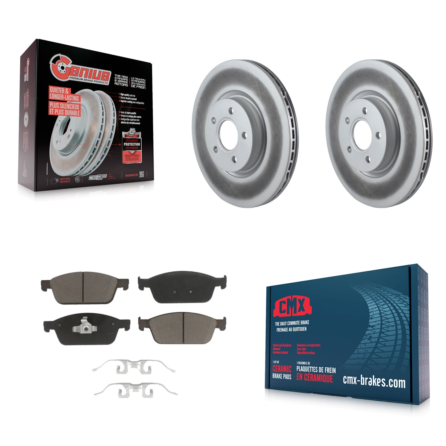 [Avant] Kit de disque (revêtu) et plaquette (céramique) de frein pour Ford Focus ST KGC-100116