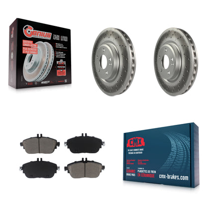 [Avant] Kit de disque (revêtu) et plaquette (céramique) de frein pour Mercedes-Benz GLA250 CLA250 B250 avec Sport Package KGC-100120