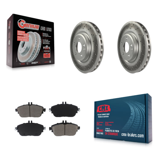 [Avant] Kit de disque (revêtu) et plaquette (céramique) de frein pour Mercedes-Benz GLA250 CLA250 B250 avec Sport Package KGC-100120