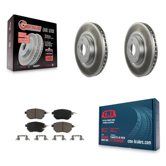 [Avant] Kit de disque (revêtu) et plaquette (céramique) de frein pour Nissan Altima Murano Maxima INFINITI FX35 FX45 KGC-100122