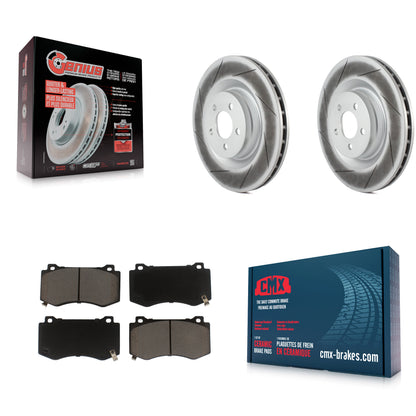 [Avant] Kit de disque (revêtu) et plaquette (céramique) de frein pour Dodge Charger Chrysler 300 Challenger Magnum KGC-100125