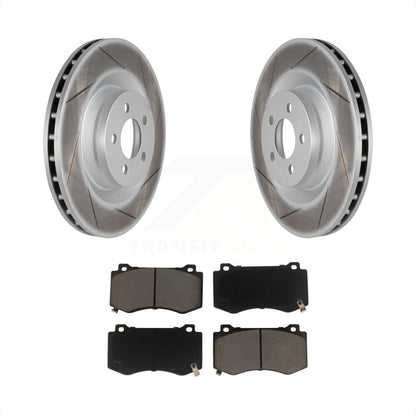 [Avant] Kit de disque (revêtu) et plaquette (céramique) de frein pour Dodge Charger Chrysler 300 Challenger Magnum KGC-100126 par Transit Auto