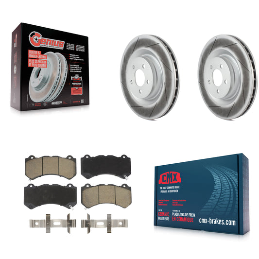 [Avant] Kit de disque (revêtu) et plaquette (céramique) de frein pour Dodge Challenger Charger KGC-100130