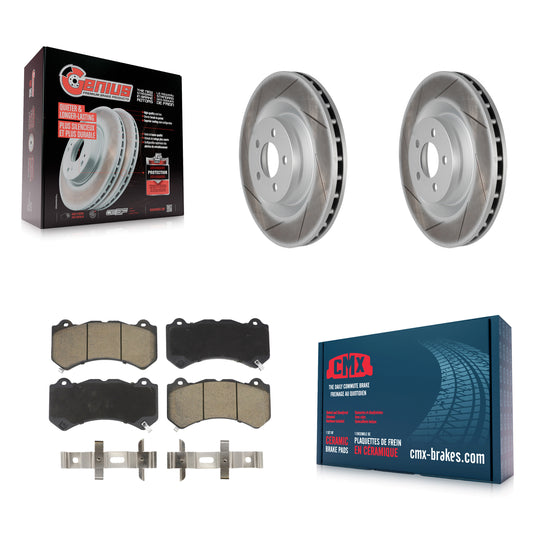 [Avant] Kit de disque (revêtu) et plaquette (céramique) de frein pour Dodge Challenger Charger KGC-100131