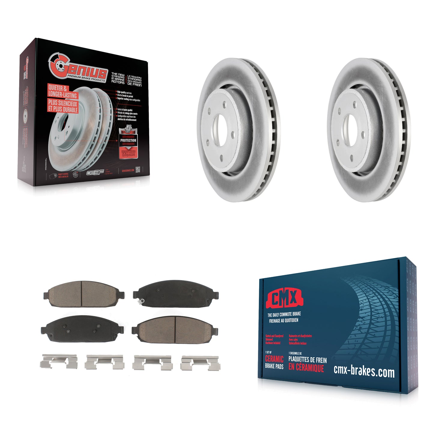 [Avant] Kit de disque (revêtu) et plaquette (céramique) de frein pour Jeep Grand Cherokee Commander KGC-100132