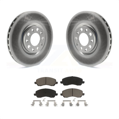 [Avant] Kit de disque (revêtu) et plaquette (céramique) de frein pour 2017 Jeep Compass avec 305mm Diameter Rotor KGC-100150 par Transit Auto