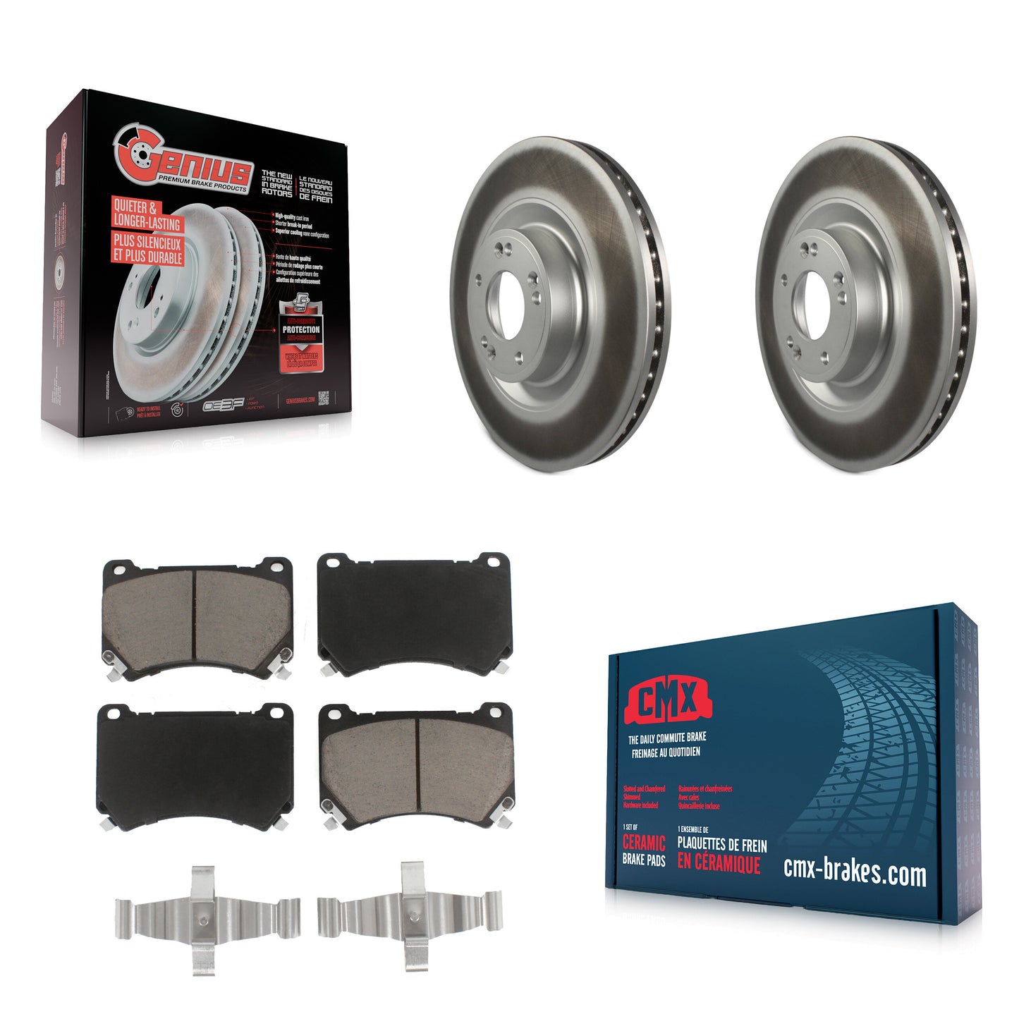 [Avant] Kit de disque (revêtu) et plaquette (céramique) de frein pour Hyundai Genesis Equus KGC-100154