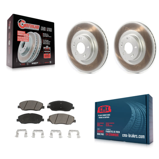 [Avant] Kit de disque (revêtu) et plaquette (céramique) de frein pour 2012 Hyundai Genesis 3.8L KGC-100156