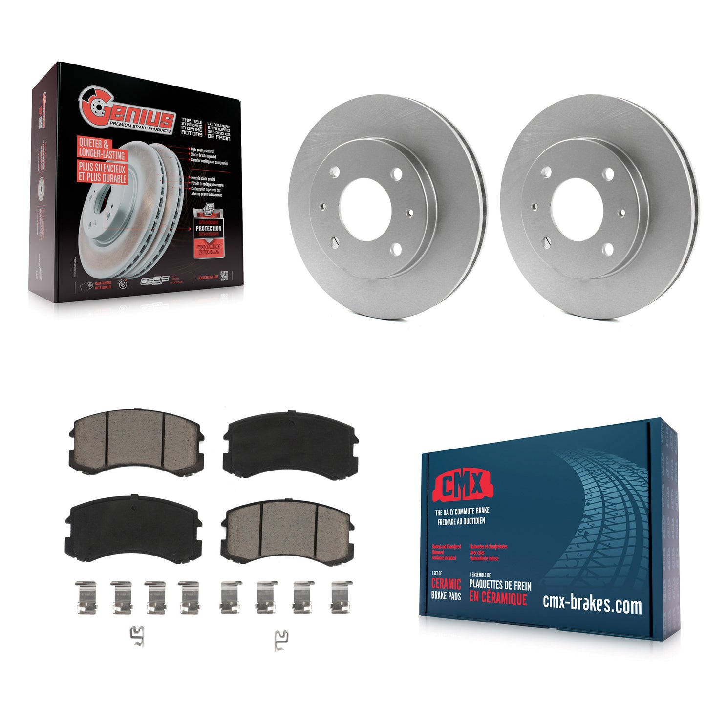 [Avant] Kit de disque (revêtu) et plaquette (céramique) de frein pour Mitsubishi Lancer KGC-100164