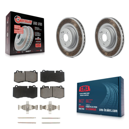 [Avant] Kit de disque (revêtu) et plaquette (céramique) de frein pour Mercedes-Benz S550 SL550 CL550 S600 S400 S350 CL600 S450 KGC-100170