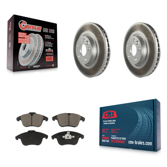 [Avant] Kit de disque (revêtu) et plaquette (céramique) de frein pour Volvo S60 XC70 S80 Land Rover Range Evoque V60 V70 KGC-100184