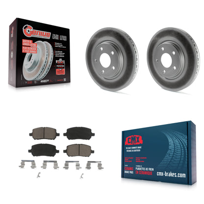 [Avant] Kit de disque (revêtu) et plaquette (céramique) de frein pour 2010 Pontiac G5 avec Rear Brakes KGC-100193
