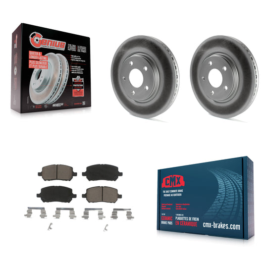 [Avant] Kit de disque (revêtu) et plaquette (céramique) de frein pour 2010 Pontiac G5 avec Rear Brakes KGC-100193