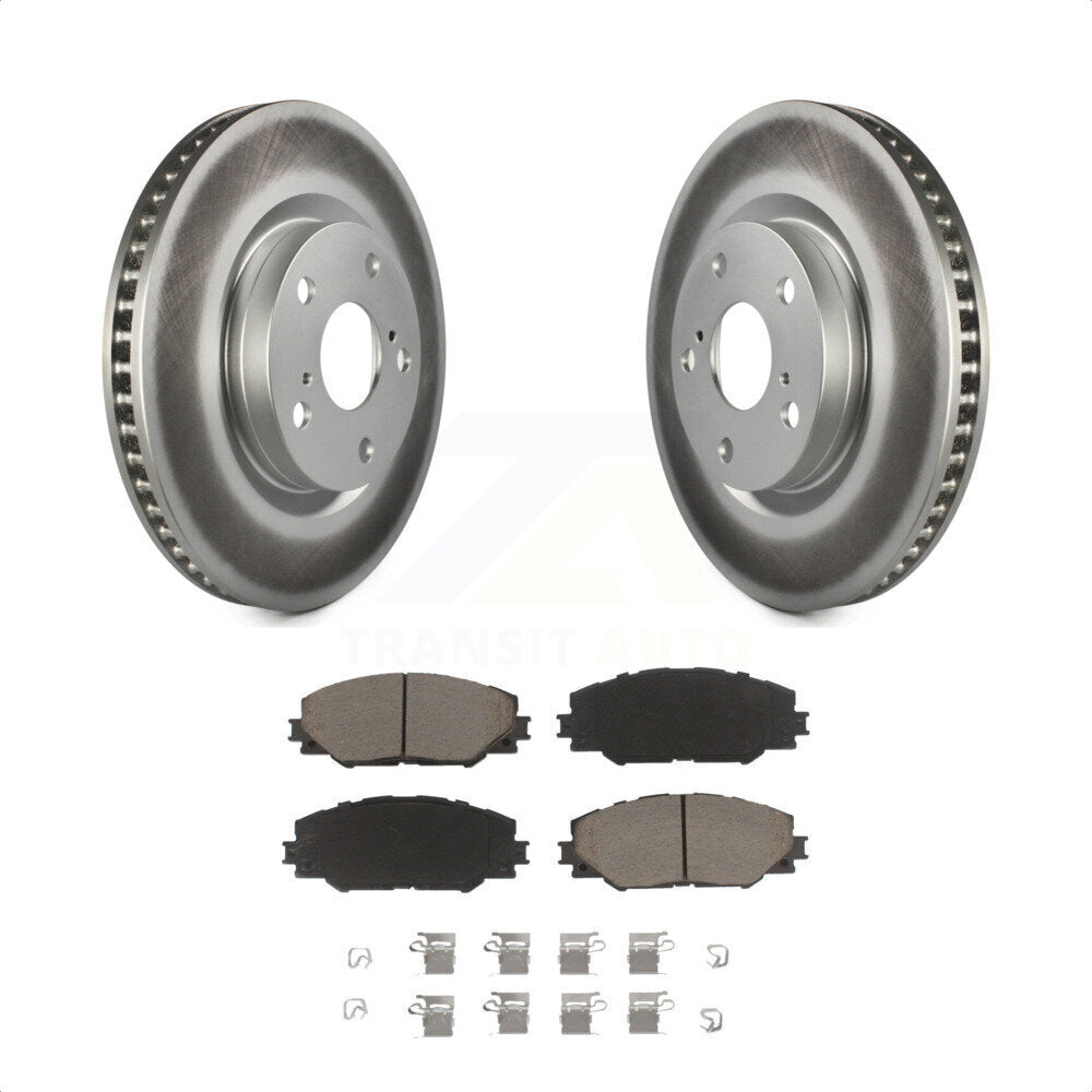 [Avant] Kit de disque (revêtu) et plaquette (céramique) de frein pour Toyota RAV4 Scion tC Matrix Pontiac Vibe Corolla iM Mirai KGC-100197 par Transit Auto