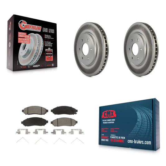 [Avant] Kit de disque (revêtu) et plaquette (céramique) de frein pour Nissan Frontier Pathfinder Xterra Suzuki Equator KGC-100201