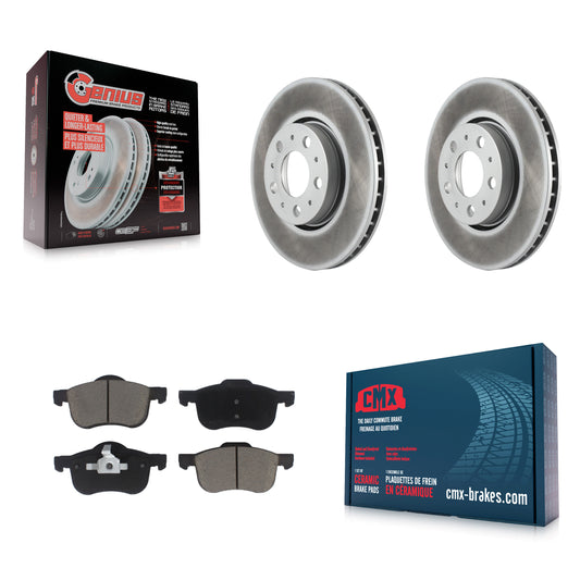 [Avant] Kit de disque (revêtu) et plaquette (céramique) de frein pour Volvo S60 V70 XC70 S80 KGC-100208