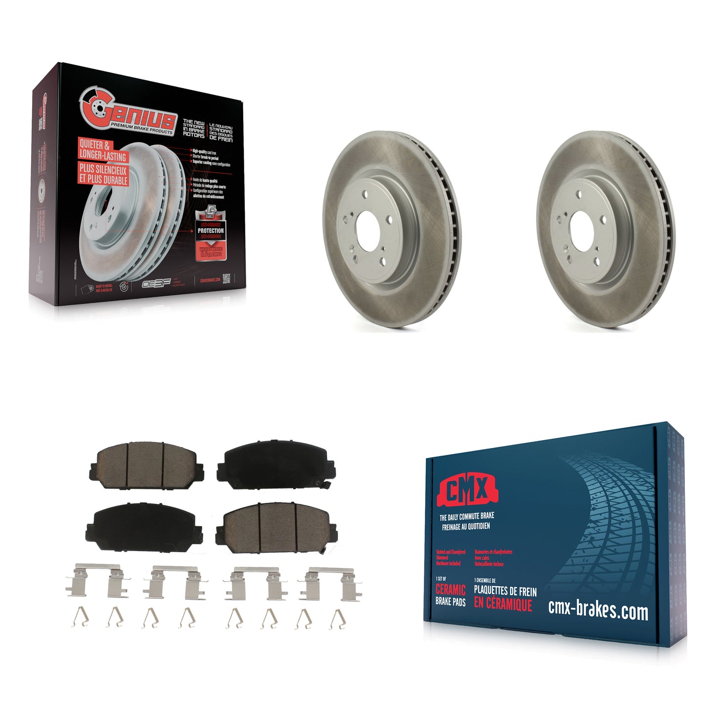 [Avant] Kit de disque (revêtu) et plaquette (céramique) de frein pour Honda CR-V KGC-100211