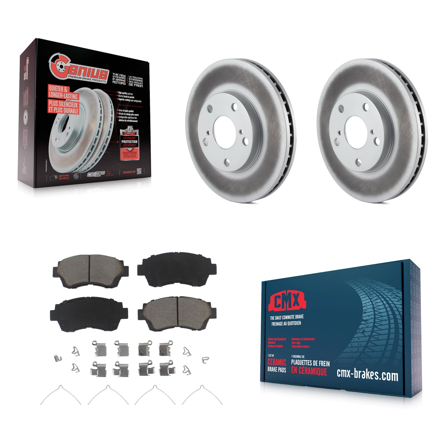 [Avant] Kit de disque (revêtu) et plaquette (céramique) de frein pour Toyota Camry Sienna Avalon Lexus ES300 KGC-100218