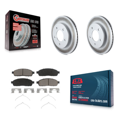 [Avant] Kit de disque (revêtu) et plaquette (céramique) de frein pour 2004 Ford F-150 4WD avec 5 Lug Wheels KGC-100221