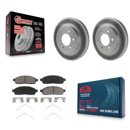 [Avant] Kit de disque (revêtu) et plaquette (céramique) de frein pour Ford F-150 Lincoln Mark LT avec 6 Lug Wheels 4WD KGC-100222