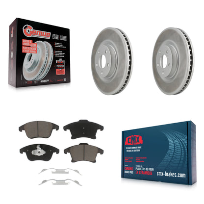 [Avant] Kit de disque (revêtu) et plaquette (céramique) de frein pour 2019-2020 Ford Police Responder Hybrid SSV Plug-In KGC-100234