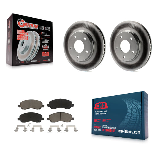 [Avant] Kit de disque (revêtu) et plaquette (céramique) de frein pour Dodge Caliber Mitsubishi Lancer KGC-100237