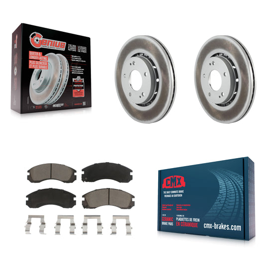 [Avant] Kit de disque (revêtu) et plaquette (céramique) de frein pour Mitsubishi Lancer KGC-100241