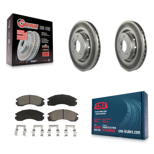 [Avant] Kit de disque (revêtu) et plaquette (céramique) de frein pour Mitsubishi Lancer Outlander PHEV KGC-100243