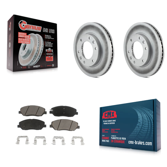 [Avant] Kit de disque (revêtu) et plaquette (céramique) de frein pour Kia Sedona Hyundai Entourage KGC-100245
