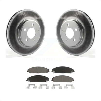 [Avant] Kit de disque (revêtu) et plaquette (céramique) de frein pour Dodge Charger Chrysler 300 Challenger KGC-100248 par Transit Auto
