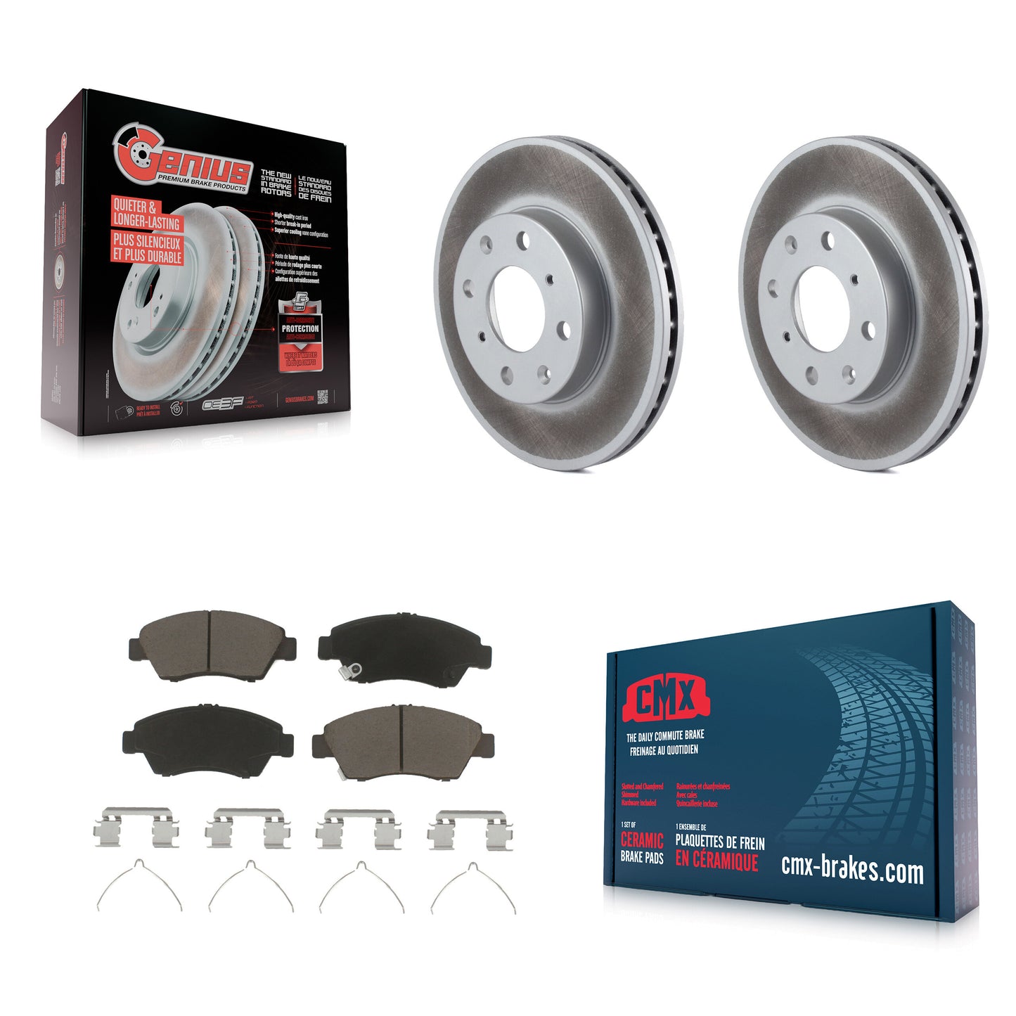 [Avant] Kit de disque (revêtu) et plaquette (céramique) de frein pour Honda Civic KGC-100251