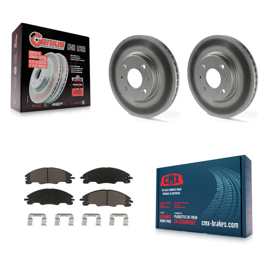 [Avant] Kit de disque (revêtu) et plaquette (céramique) de frein pour 2008-2011 Ford Focus KGC-100253