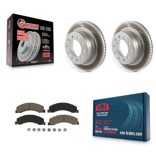 [Avant] Kit de disque (revêtu) et plaquette (céramique) de frein pour Ram 5500 Dodge Sterling Truck 4500 Bullet 45 55 KGC-100257