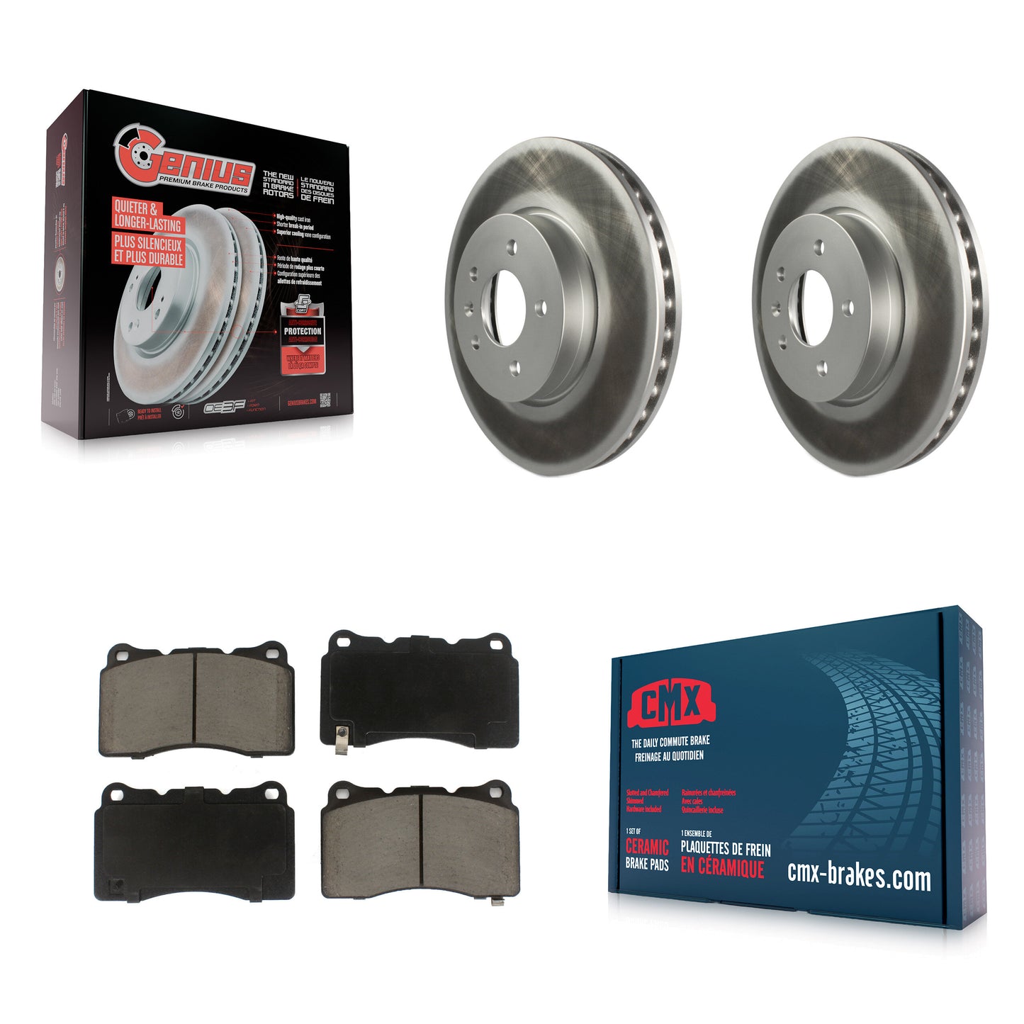 [Avant] Kit de disque (revêtu) et plaquette (céramique) de frein pour Cadillac ATS KGC-100263