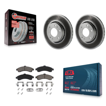 [Avant] Kit de disque (revêtu) et plaquette (céramique) de frein pour Chevrolet Trailblazer GMC EXT Envoy XL Buick Rainier XUV SSR Isuzu Ascender Saab 9-7x KGC-100267