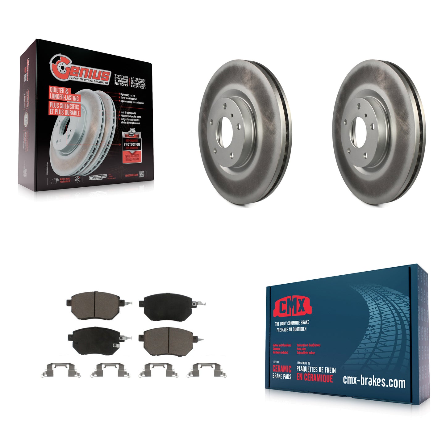 [Avant] Kit de disque (revêtu) et plaquette (céramique) de frein pour Nissan Murano Altima Maxima KGC-100268