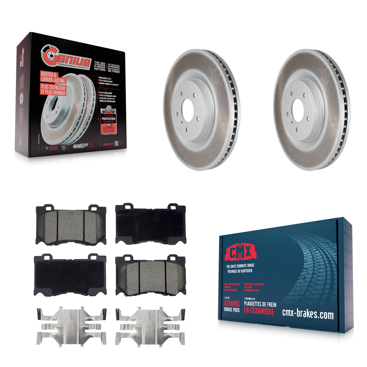 [Avant] Kit de disque (revêtu) et plaquette (céramique) de frein pour INFINITI G37 Q50 Nissan 370Z Q60 M37 Q70 Q70L QX70 M56 FX50 Z KGC-100270