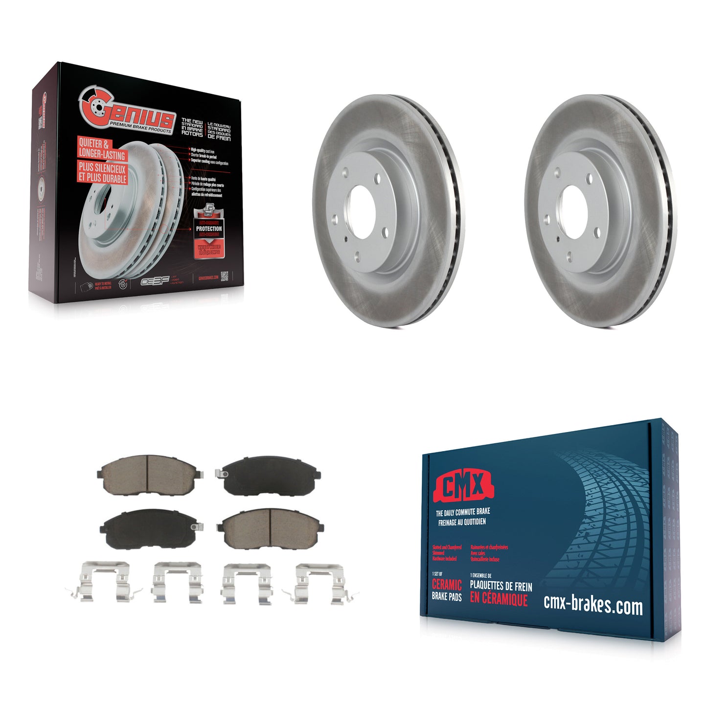 [Avant] Kit de disque (revêtu) et plaquette (céramique) de frein pour INFINITI G35 Nissan 350Z KGC-100273