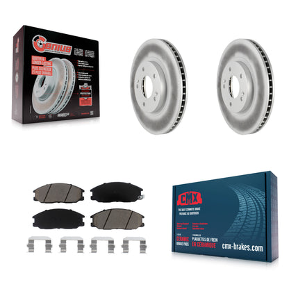 [Avant] Kit de disque (revêtu) et plaquette (céramique) de frein pour 2001-2006 Hyundai Santa Fe avec 294mm Diameter Rotor KGC-100274