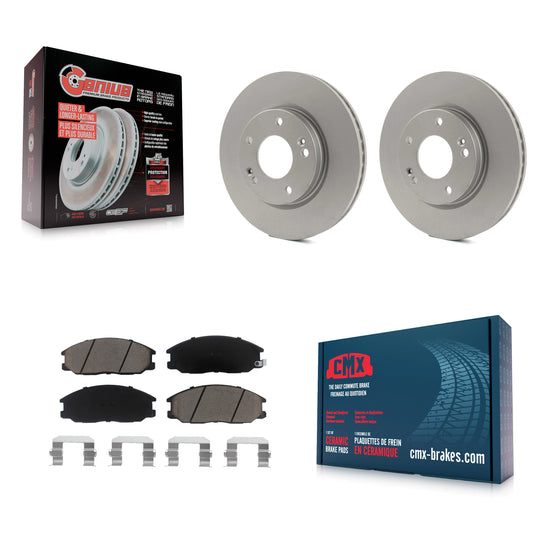 [Avant] Kit de disque (revêtu) et plaquette (céramique) de frein pour 2001-2006 Hyundai Santa Fe avec 276mm Diameter Rotor KGC-100275