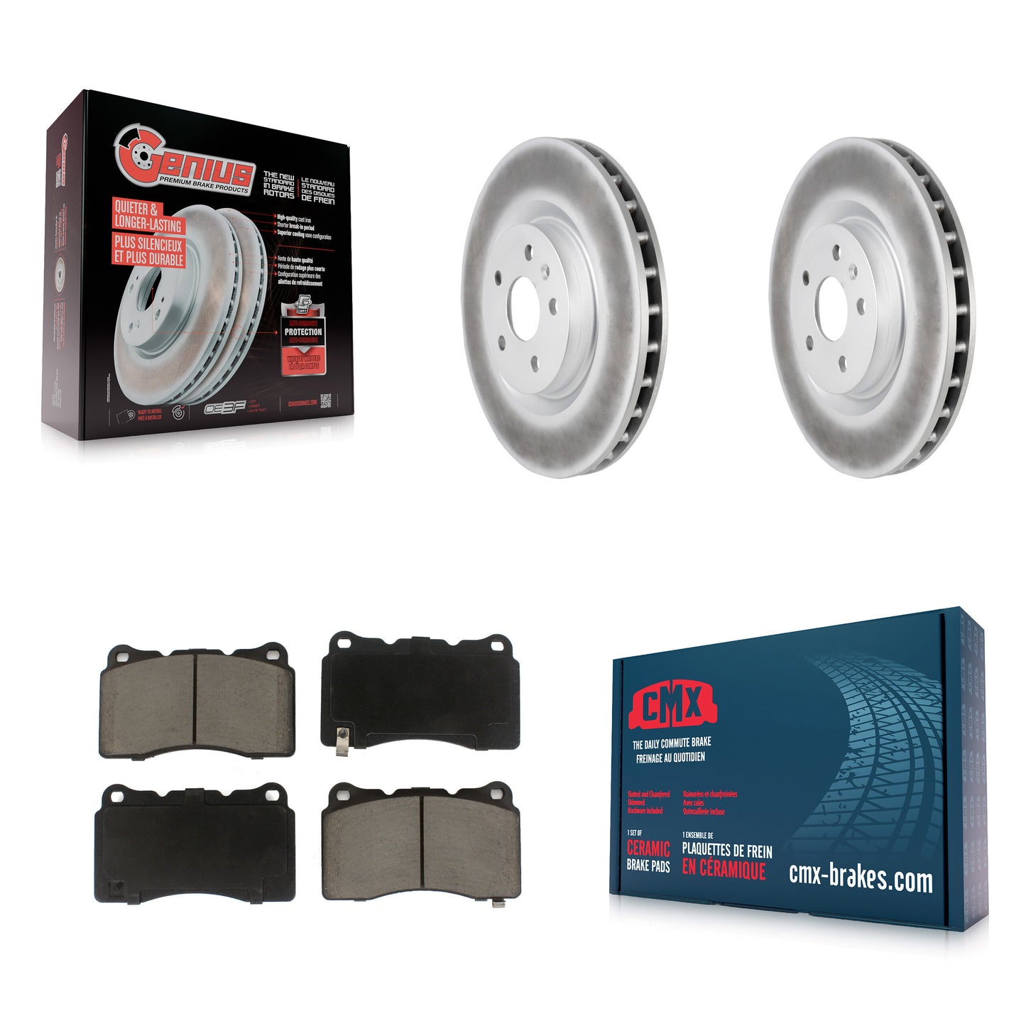 [Avant] Kit de disque (revêtu) et plaquette (céramique) de frein pour Buick Regal Pontiac G8 KGC-100282