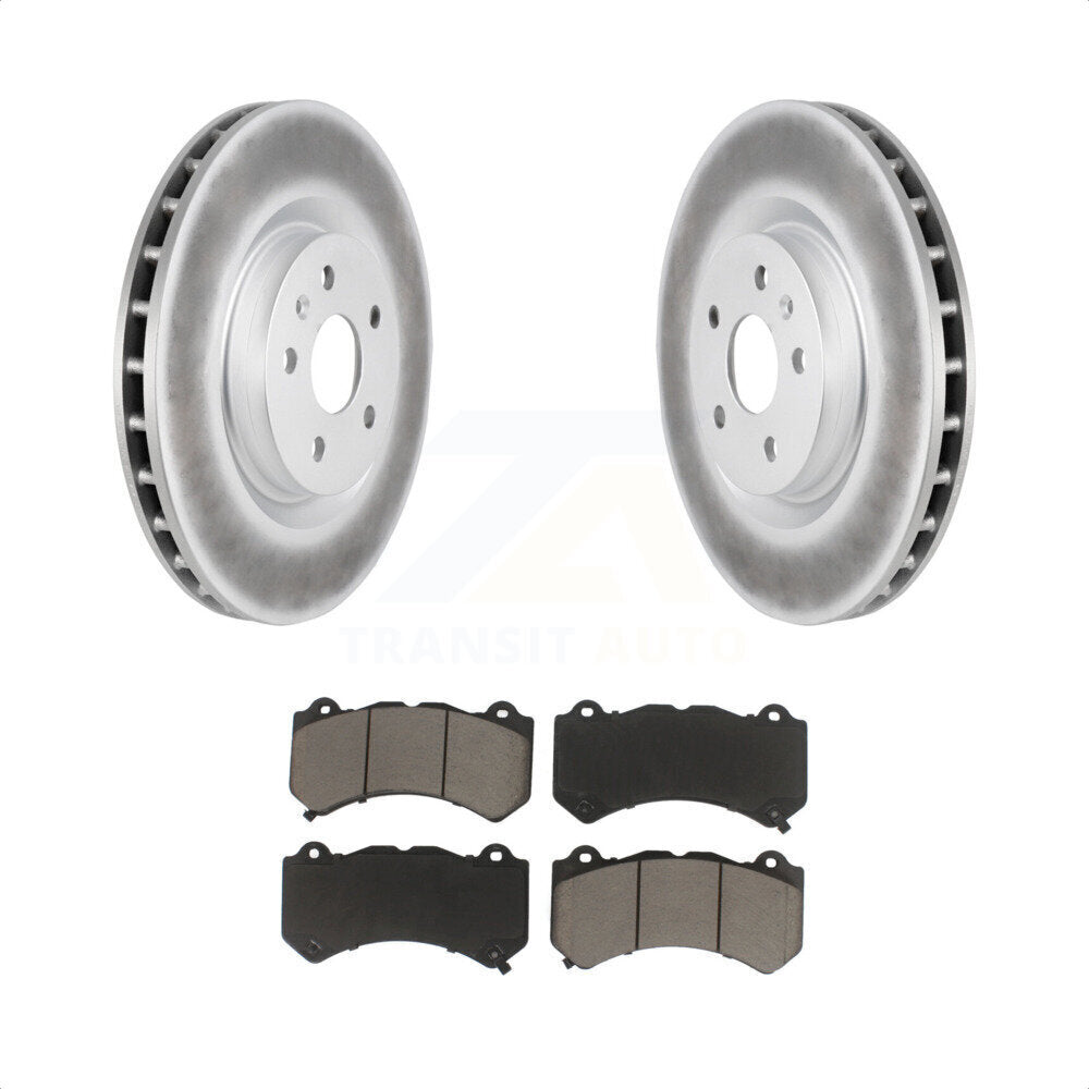 [Avant] Kit de disque (revêtu) et plaquette (céramique) de frein pour 2014 Chevrolet Camaro ZL1 KGC-100283 par Transit Auto