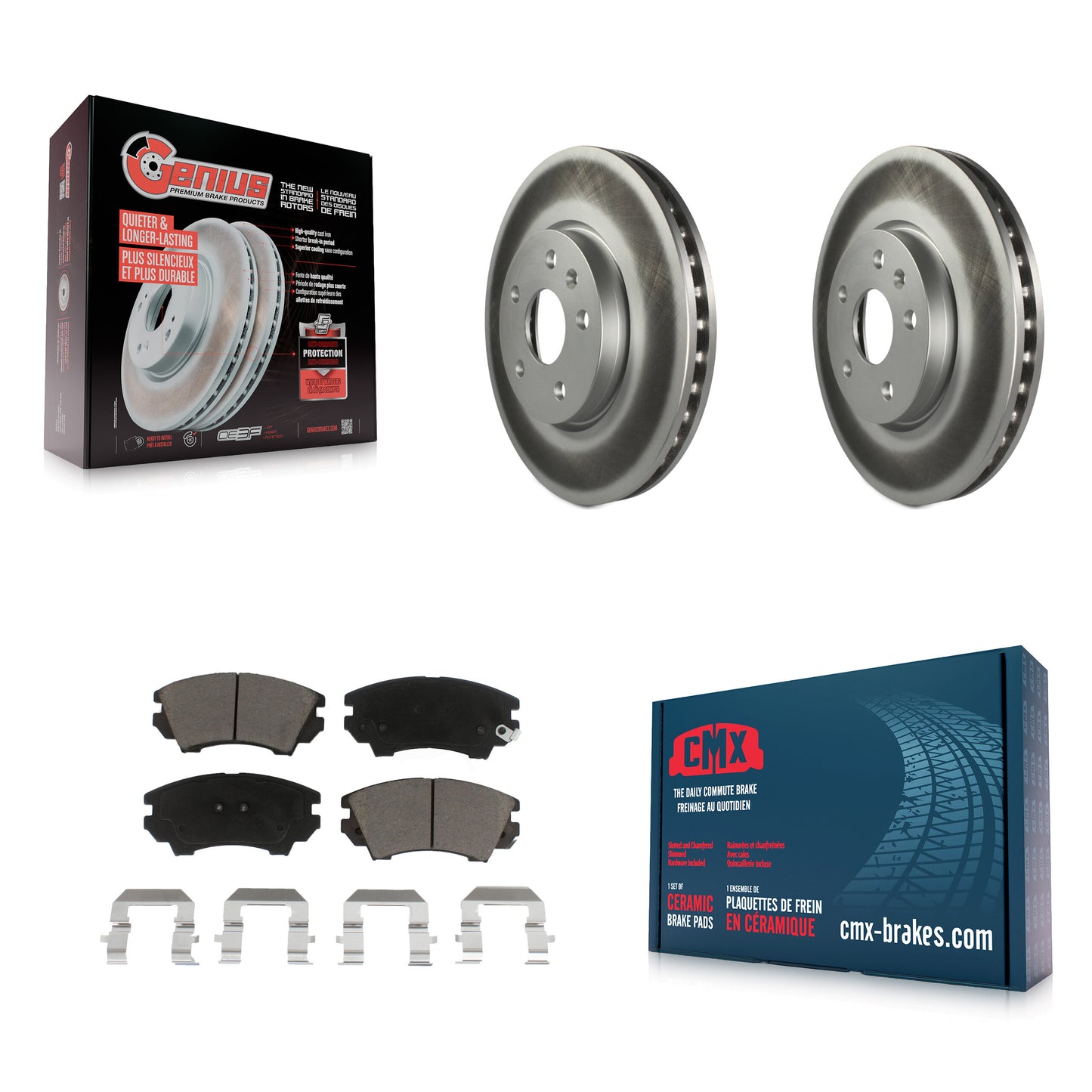 [Avant] Kit de disque (revêtu) et plaquette (céramique) de frein pour 2010-2015 Chevrolet Camaro LT LS KGC-100284
