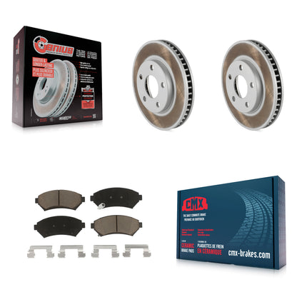 [Avant] Kit de disque (revêtu) et plaquette (céramique) de frein pour Buick LeSabre Century Pontiac Grand Prix Chevrolet Venture Regal Oldsmobile Montana Bonneville Intrigue Silhouette Trans Sport KGC-100292