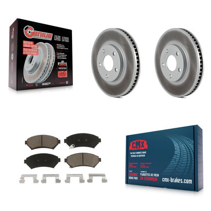 [Avant] Kit de disque (revêtu) et plaquette (céramique) de frein pour Chevrolet Buick Impala LeSabre Cadillac DeVille Monte Carlo Park Avenue Pontiac Bonneville Oldsmobile Eldorado Aurora Intrigue KGC-100293