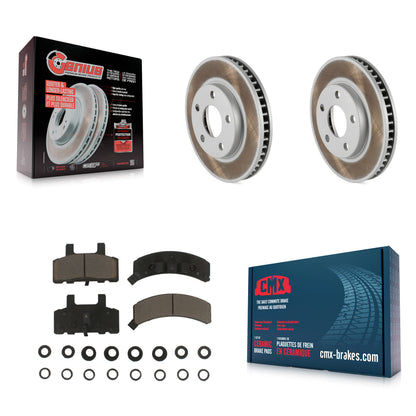 [Avant] Kit de disque (revêtu) et plaquette (céramique) de frein pour Cadillac DeVille Fleetwood 60 Special Commercial Chassis KGC-100296