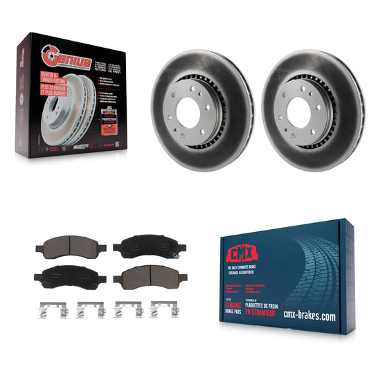 [Avant] Kit de disque (revêtu) et plaquette (céramique) de frein pour Chevrolet Trailblazer GMC Envoy EXT XL Buick Rainier Saab 9-7x Isuzu Ascender KGC-100298